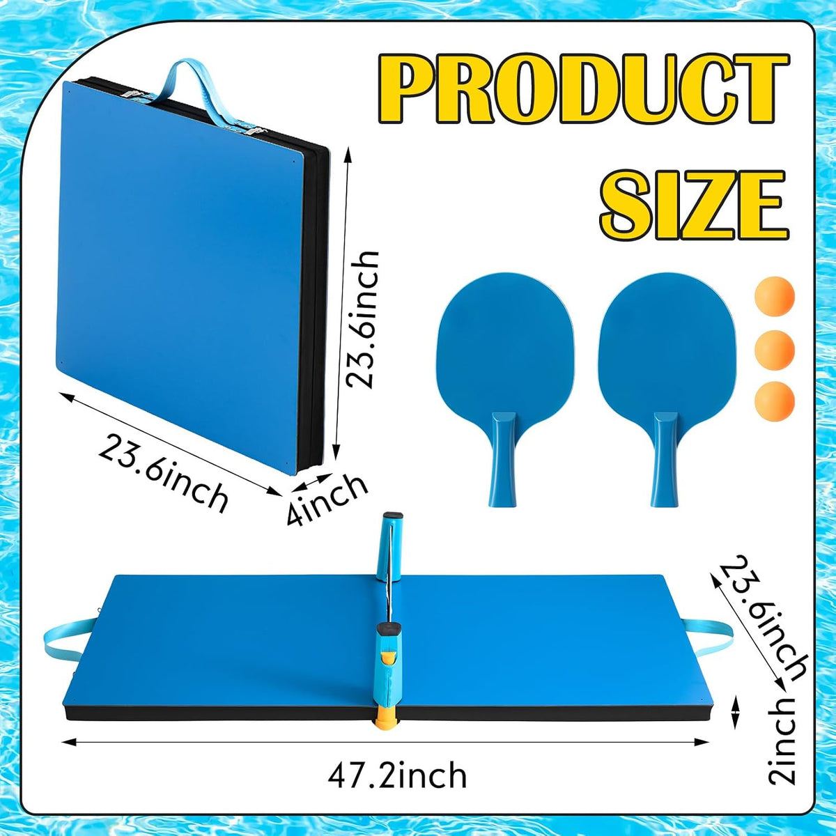 Elevate Your Summer Fun with the 2026 Heavy Duty Pool Table Tennis Floating Set - Foldable, Portable, and Perfect for All Ages!
