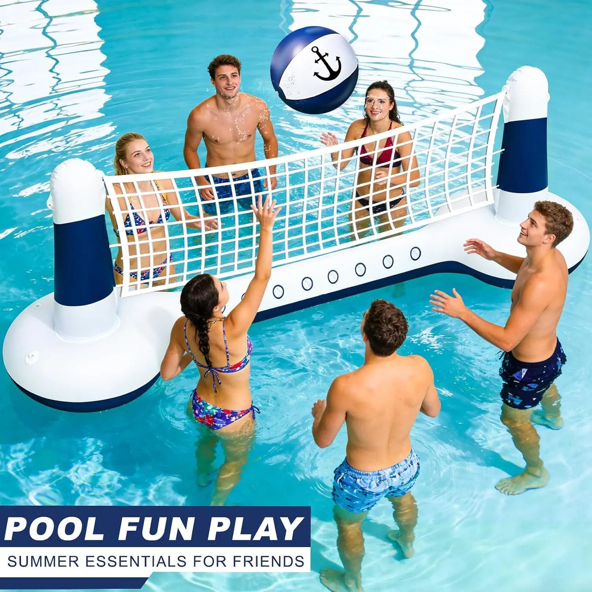 Inflatable Pool Toys Games Set Pool Volleyball Net