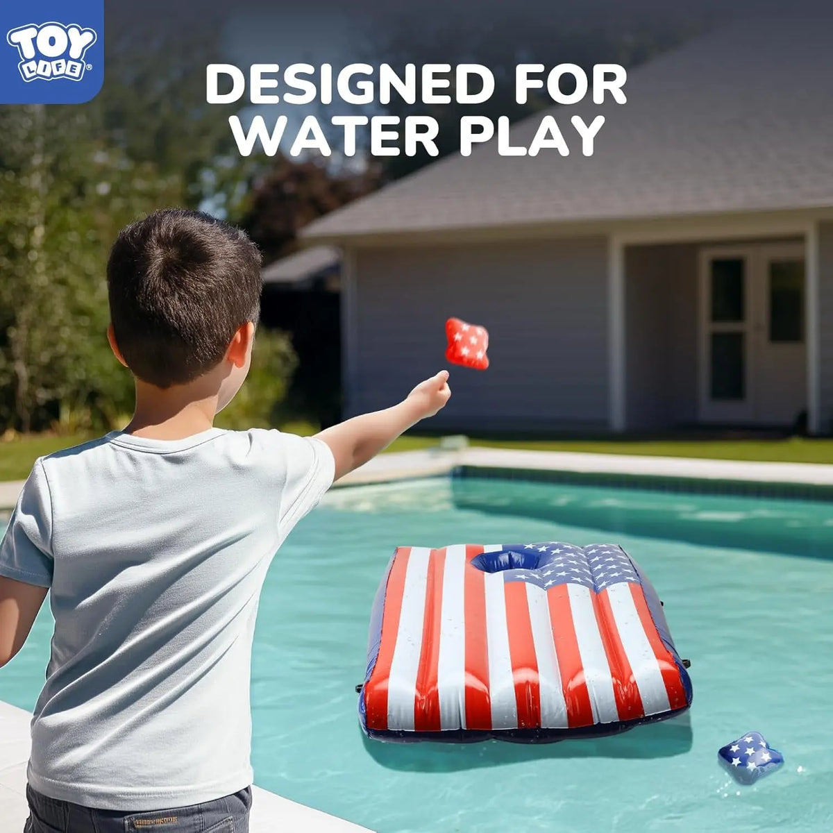 2 Sets Inflatable Pool Games Toys, Pool Cornhole Game Floating Toys for Adults Family, Water Games for Adults, Bean Bag Toss Game for Swimming Pools