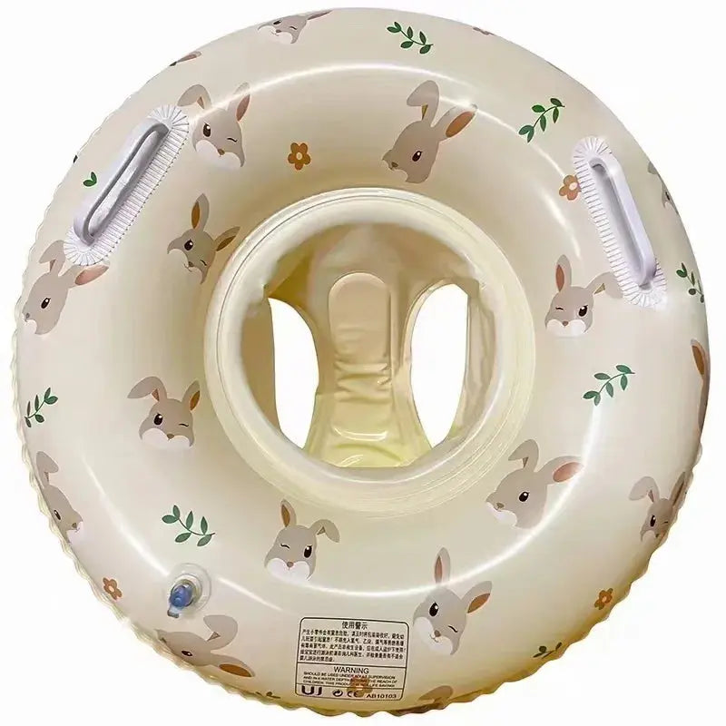 Baby Swimming Float Inflatable Circle Baby Pool Float Ring with Sunshade Baby Bathing Swimming Pool Toys for Babies 3-36 Months