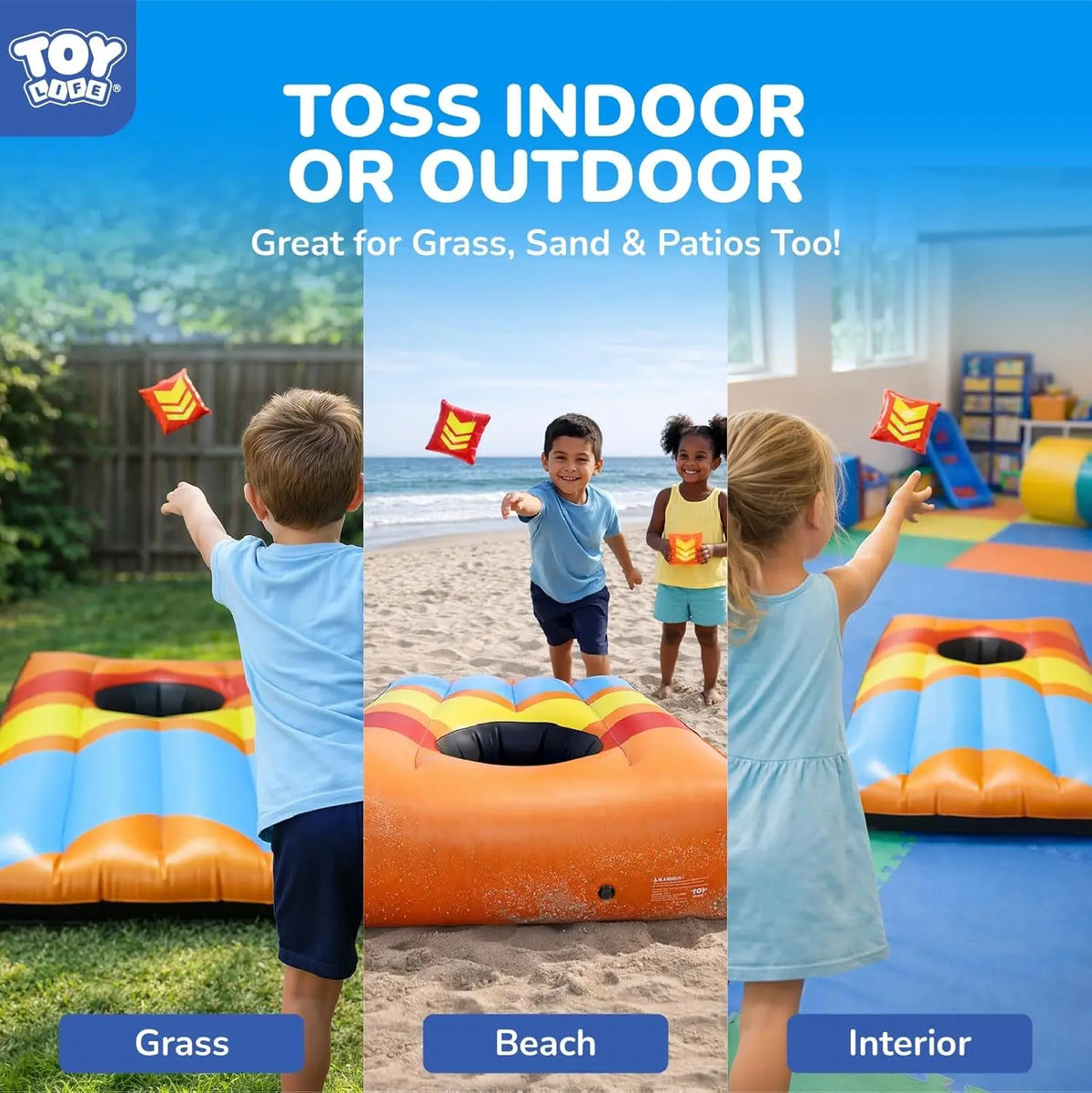 2 Sets Inflatable Pool Games Toys, Pool Cornhole Game Floating Toys for Adults Family, Water Games for Adults, Bean Bag Toss Game for Swimming Pools