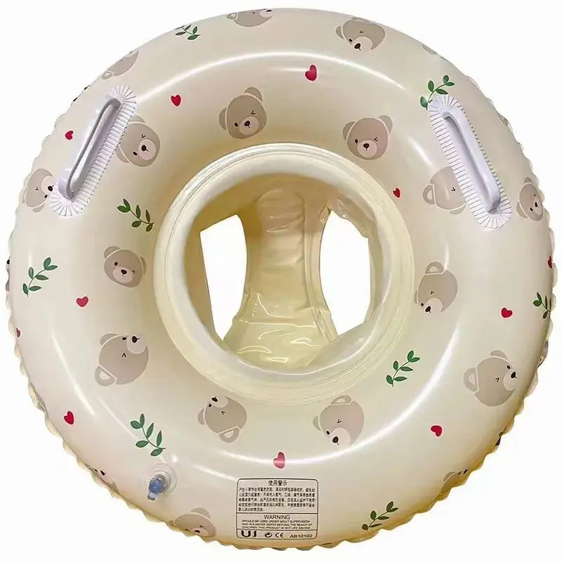 Baby Swimming Float Inflatable Circle Baby Pool Float Ring with Sunshade Baby Bathing Swimming Pool Toys for Babies 3-36 Months