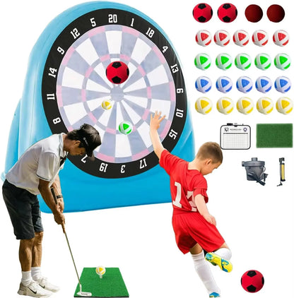 6Ft Inflatable Football Dart Board Sticky Soccer Balls Kicking Shooting Target Game Outdoor Sport Kick Dart Game Inflatable