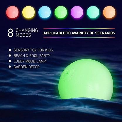 LED Beach Ball, 16 Inch, for Glow in the Dark Pool Games