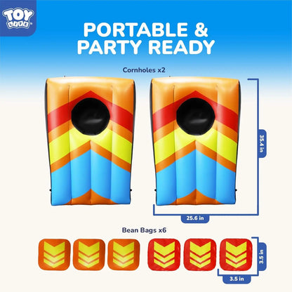 2 Sets Inflatable Pool Games Toys, Pool Cornhole Game Floating Toys for Adults Family, Water Games for Adults, Bean Bag Toss Game for Swimming Pools