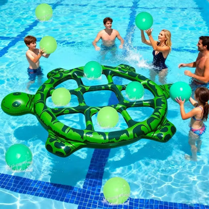 Giant Tic Tac Toe Pool Game Set Inflatable Turtle Float Pool Party Game