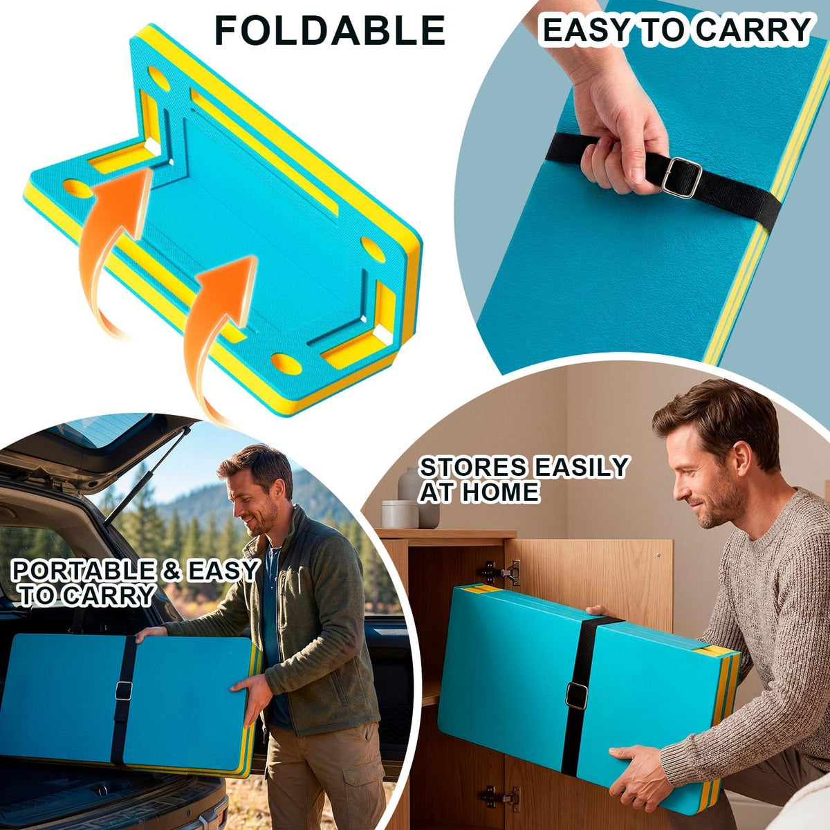 Elevate Your Pool Parties with the Ultimate Floating Mahjong Table - 33.5In Foldable Water Game Tray for Fun Card &amp; Tile Games - Perfect for Adults!
