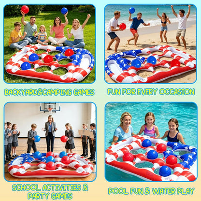 Pool Games Toys Set 3-In-1 Outdoor Water Toys with Throwing Balls