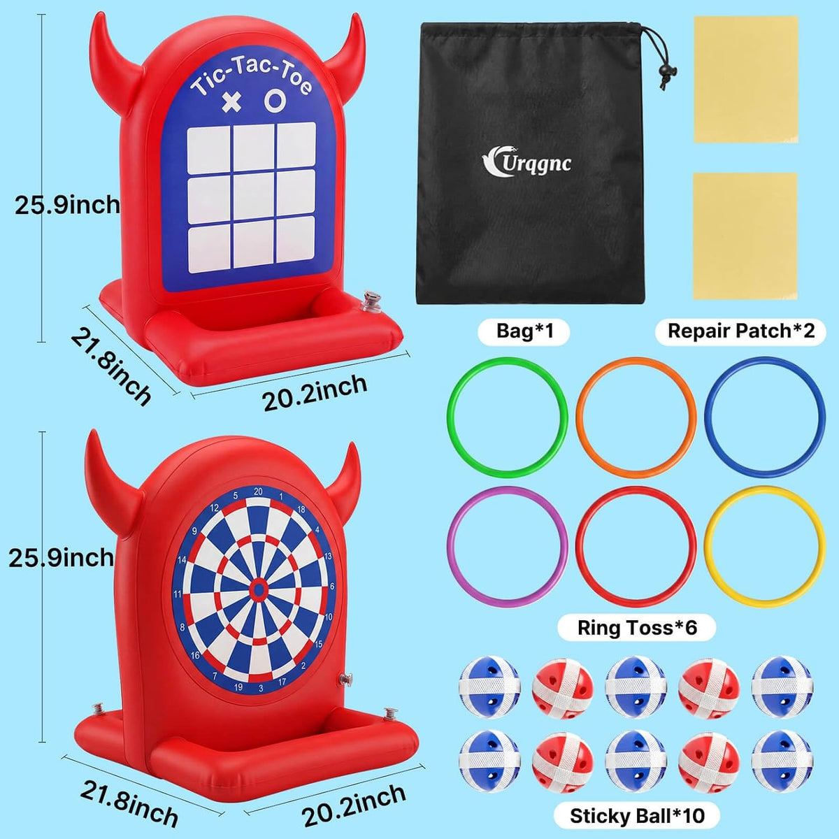 Pool Games Toys Set 3-In-1 Outdoor Water Toys with Throwing Balls
