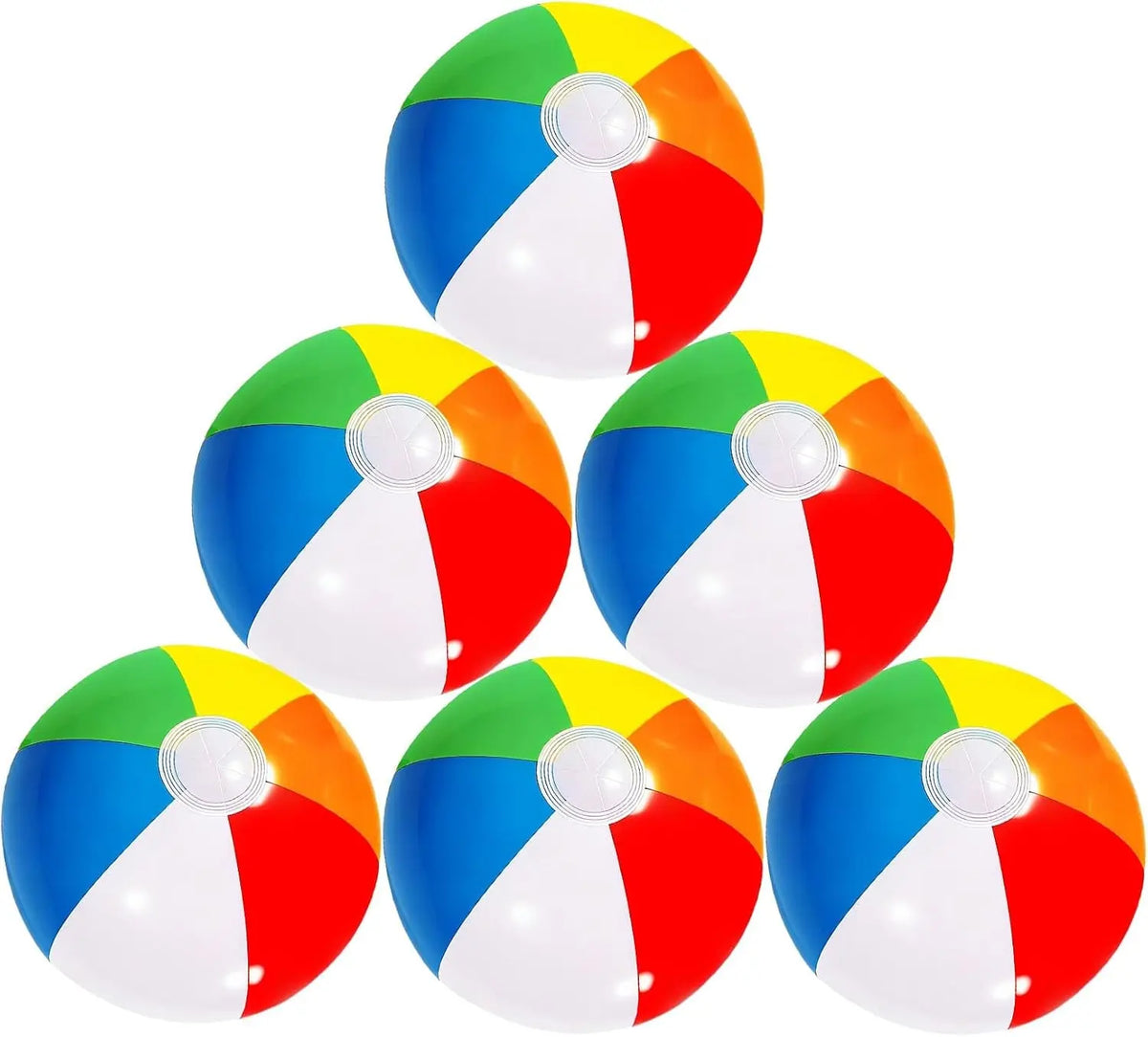 Beach Balls - 20 Inch Beach Balls, Rainbow Color Pool Ball Inflatable Ball for Swimming Pool Water Games Summer Parties Supplies