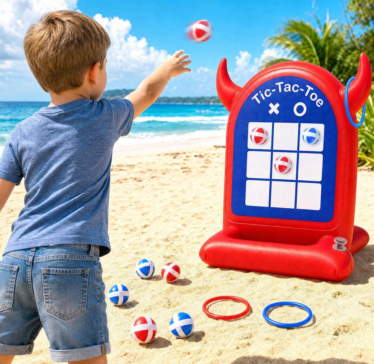 Pool Games Toys Set 3-In-1 Outdoor Water Toys with Throwing Balls