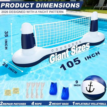 Inflatable Pool Toys Games Set Pool Volleyball Net