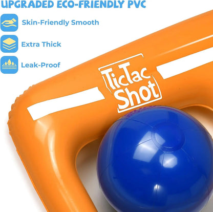 Pool Toys Games Set- Tic Tac Toe Inflatable Pool Toy with 10 Balls - for Adults Teens Kids 2-10 Players