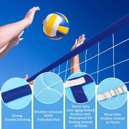 Upgraded Pool Volleyball Net, 15X3Ft Pool Volleyball Net for Inground Pool Games for Adults and Family 2026 Summer Pool Floaties Party Gift