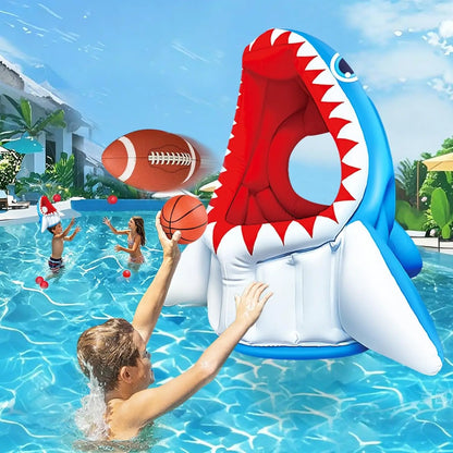 Shark Pool Toys, 3-In-1 Inflatable Pool Floats Kids Outdoor Pool Games