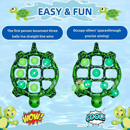 Giant Tic Tac Toe Pool Game Set Inflatable Turtle Float Pool Party Game