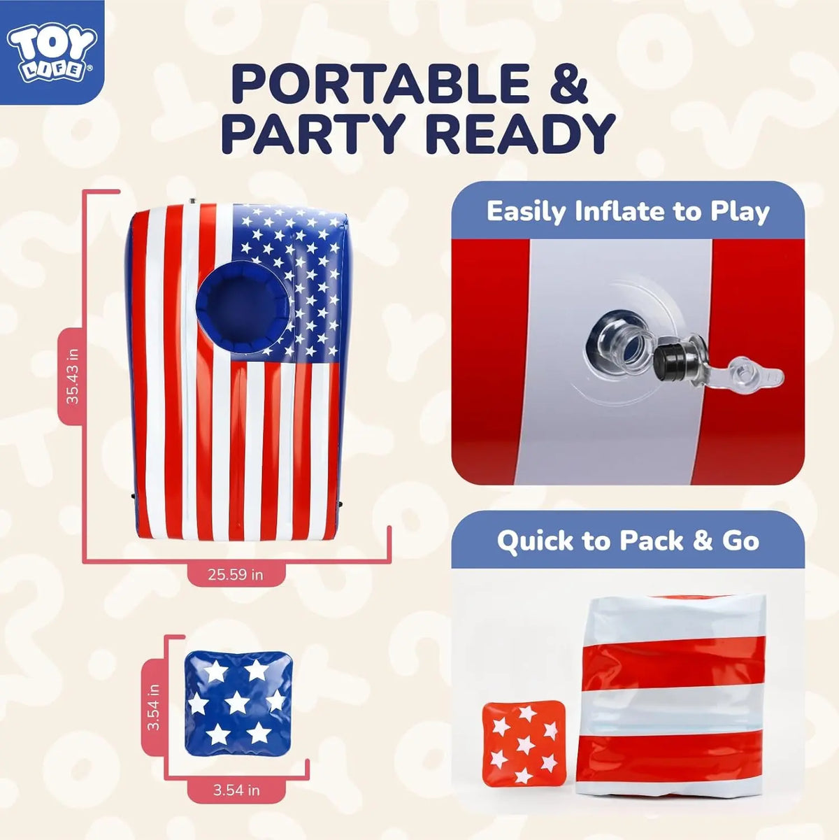 2 Sets Inflatable Pool Games Toys, Pool Cornhole Game Floating Toys for Adults Family, Water Games for Adults, Bean Bag Toss Game for Swimming Pools