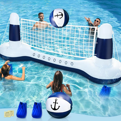 Inflatable Pool Toys Games Set Pool Volleyball Net
