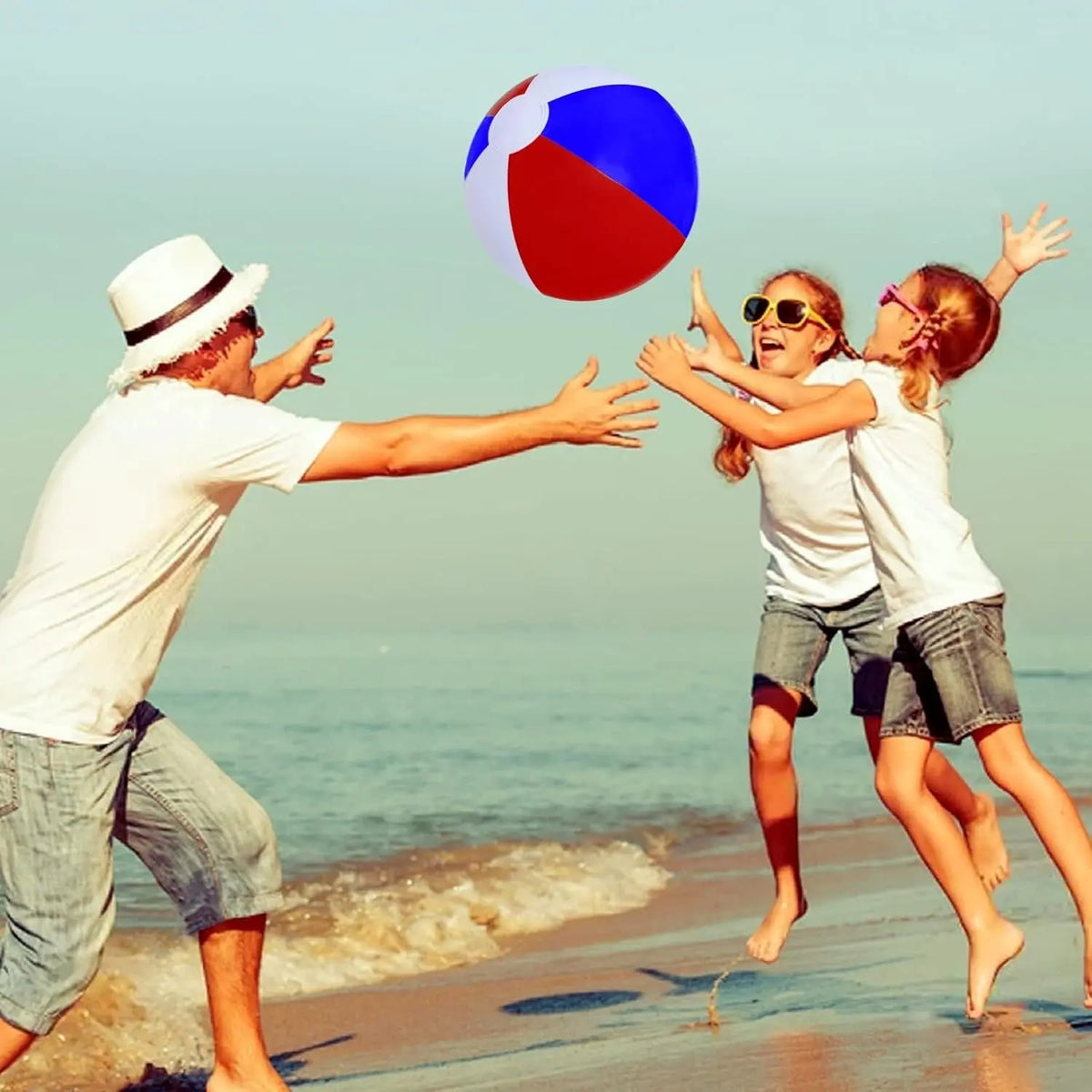 6 Pack Beach Balls, Large Inflatable Beach Balls Bulk, for Parties, Beach, Pools & Play