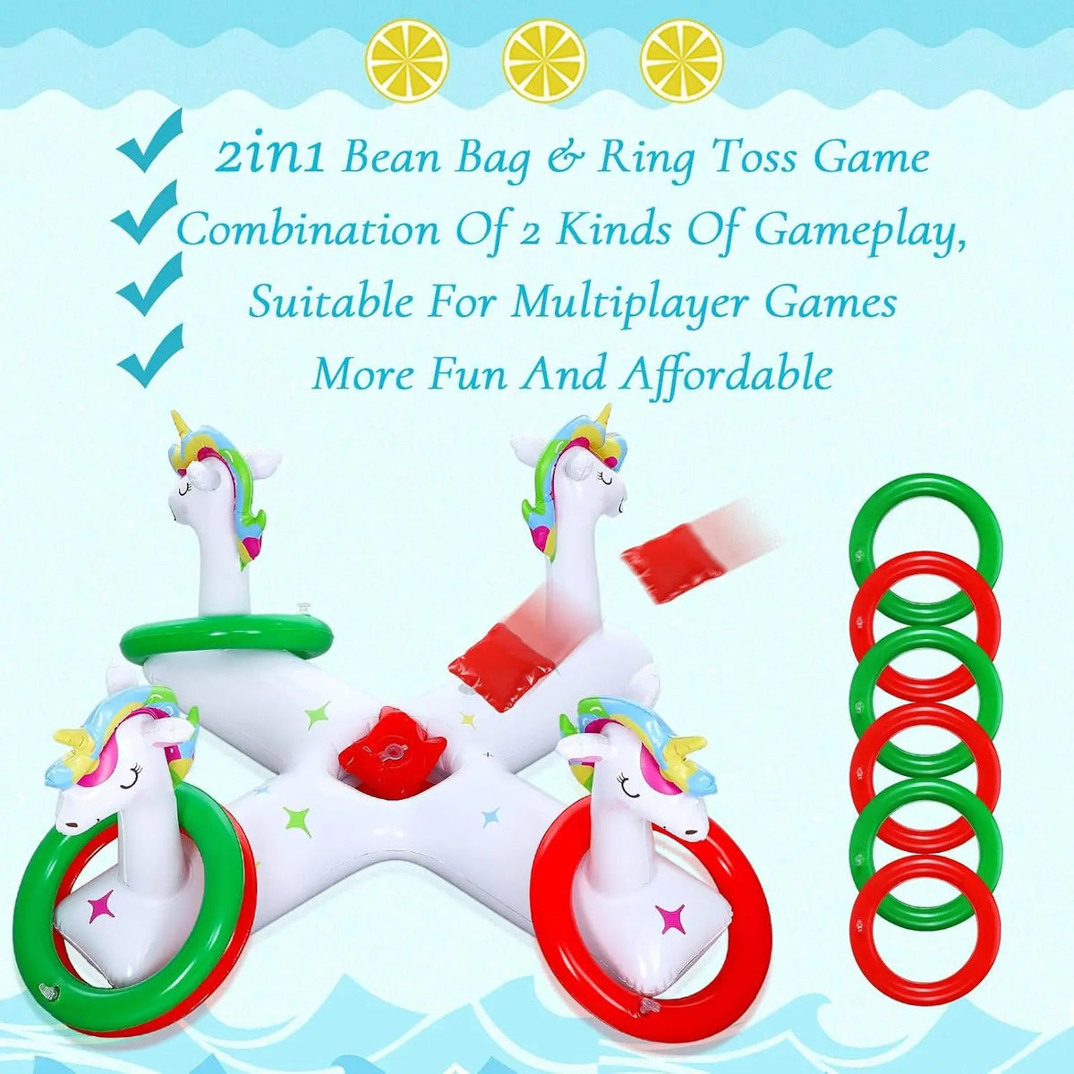 Pool Games Unicorn Pool Float Ring Inflatable Ring Games Toys